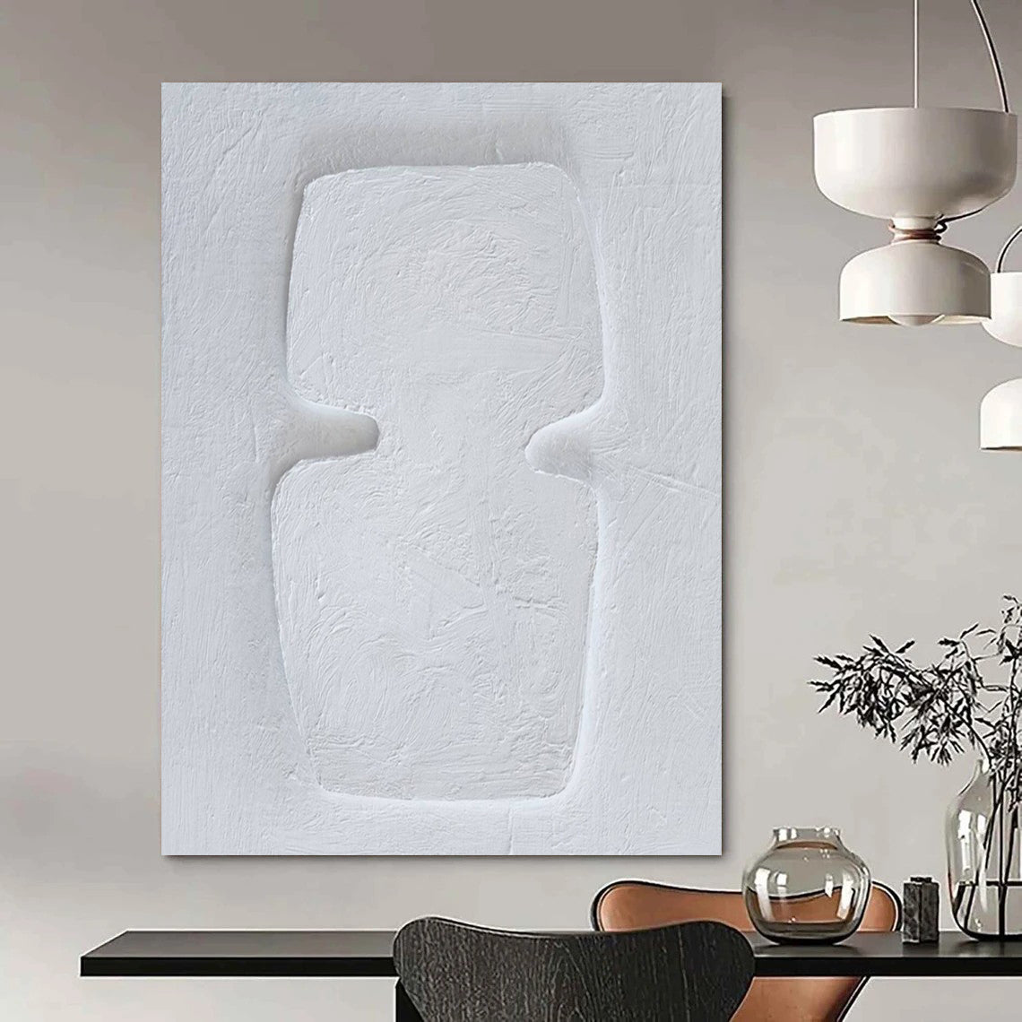 Colossal Hand-Painted Contemporary Abstract Canvas for Grand Hotel Ballrooms