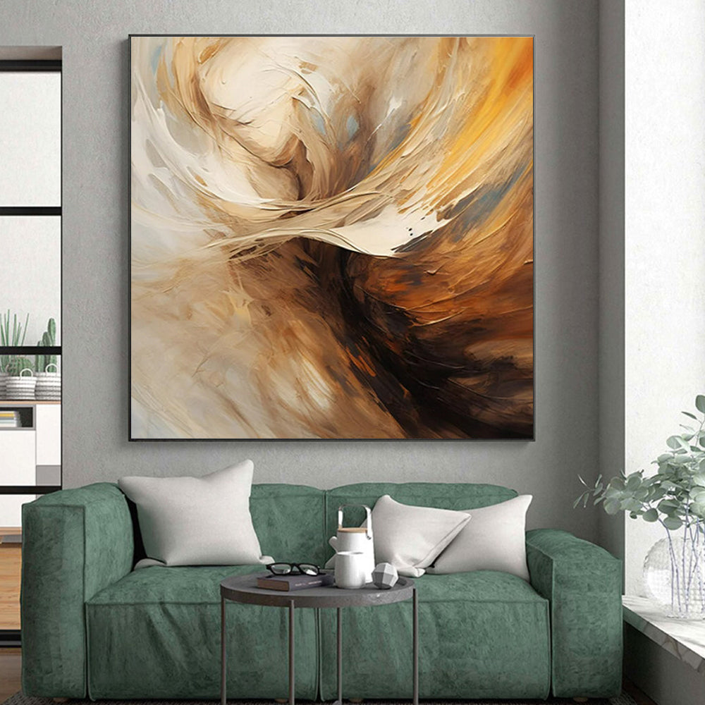 Huge Contemporary Abstract Art for Basement Home Theater Immersive Design