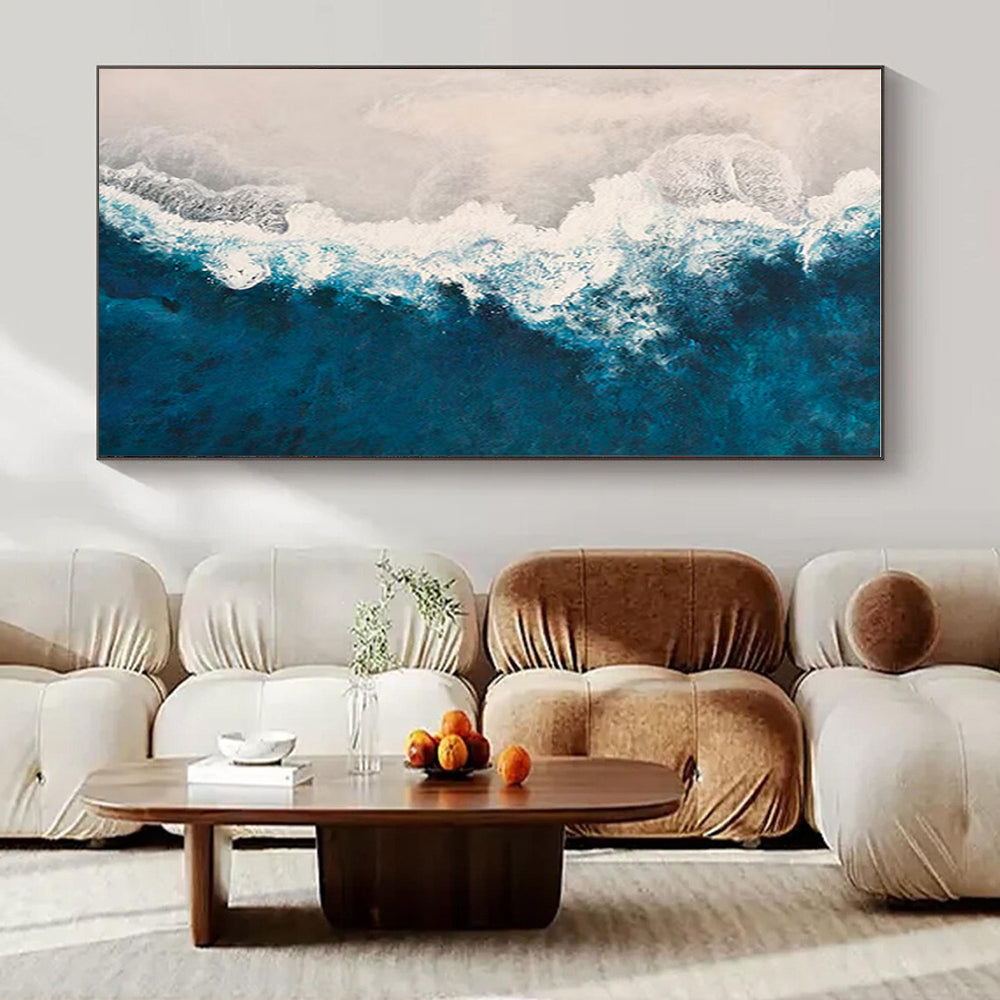 Custom Hand-Painted Abstract Mural for Dining Room & Hotel Wine Cellars
