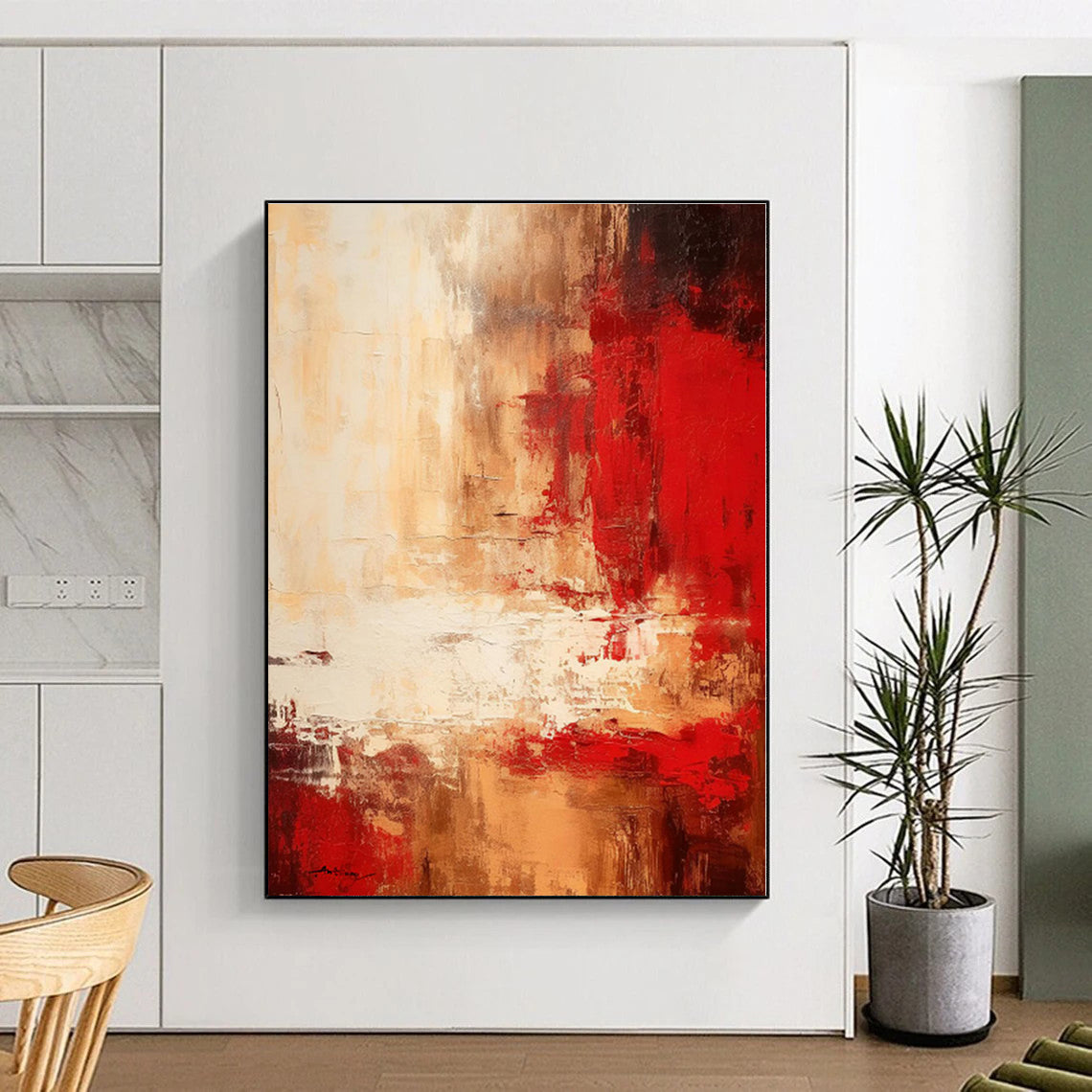 Vast Custom Abstract Art for Home Indoor Pool and Jacuzzi Feature Wall