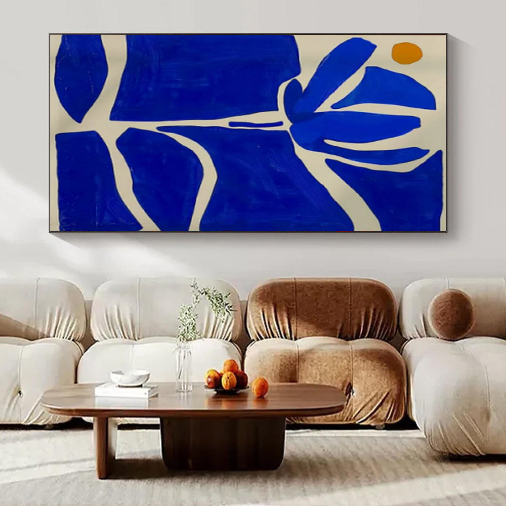 Giant Hand-Painted Contemporary Abstract Painting for Technology Startup Office Breakout Areas