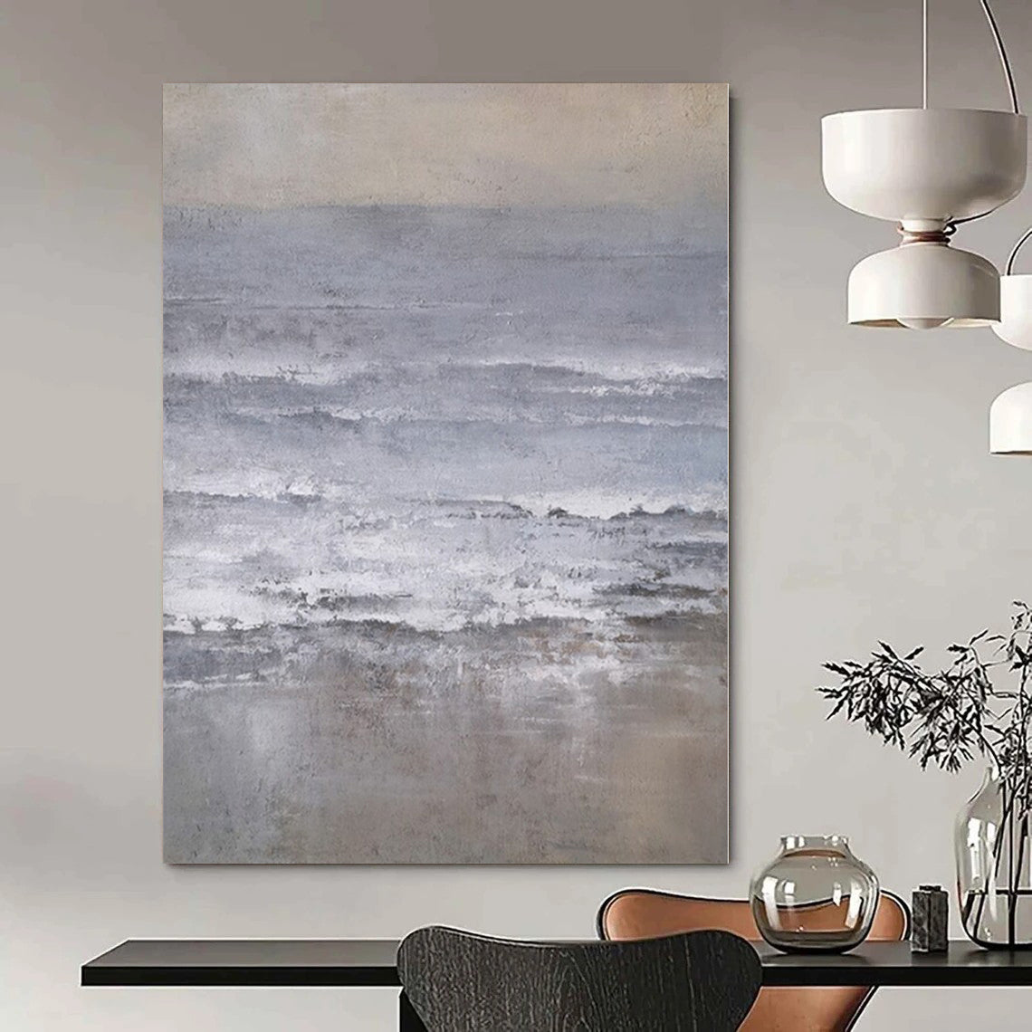 Dazzling Hand-Painted Abstract Painting for Living Room Above Entryways