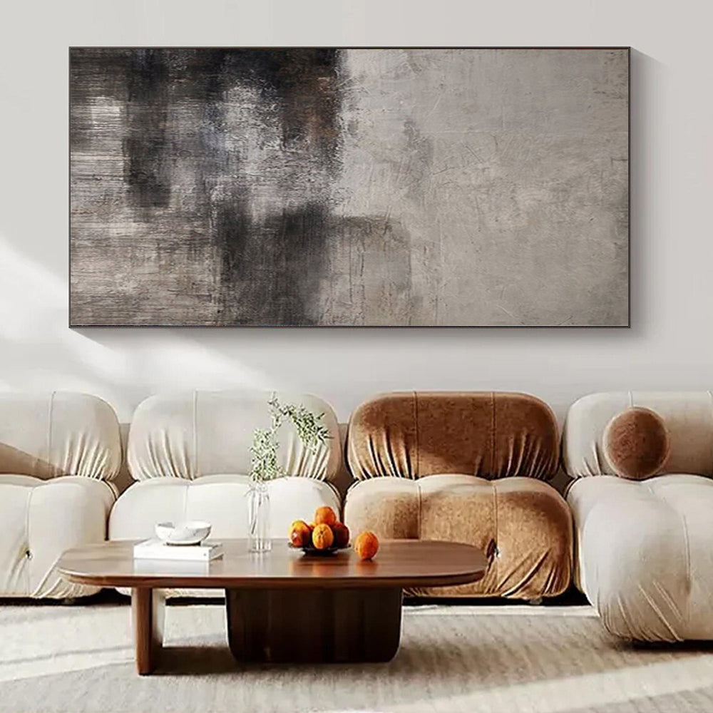 Monumental Handcrafted Abstract Canvas for Cultural Center Atriums