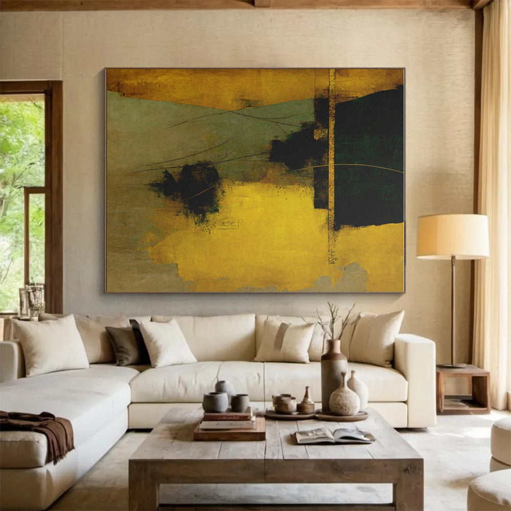 Giant Contemporary Abstract Painting for Master Bedroom Feature Wall in Modern Homes