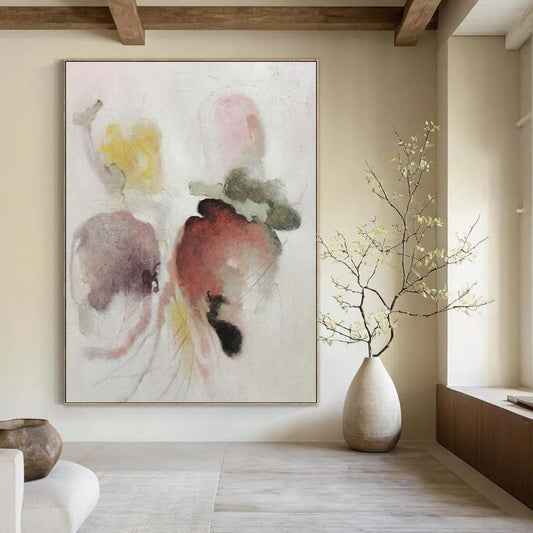 Hand-Painted Large Modern Abstract Wall Art for Family Home Entertainment Rooms