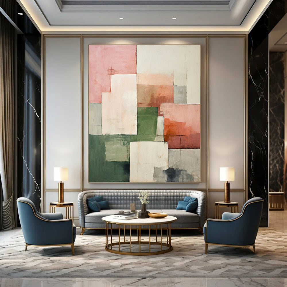 Immense Abstract Canvas for Fireplace Mantels - Made to Order Resin on Canvas