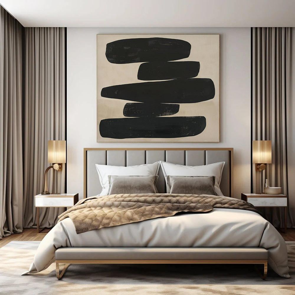Colossal Hand-Painted Modern Abstract Art for University Lecture Hall Auditoriums