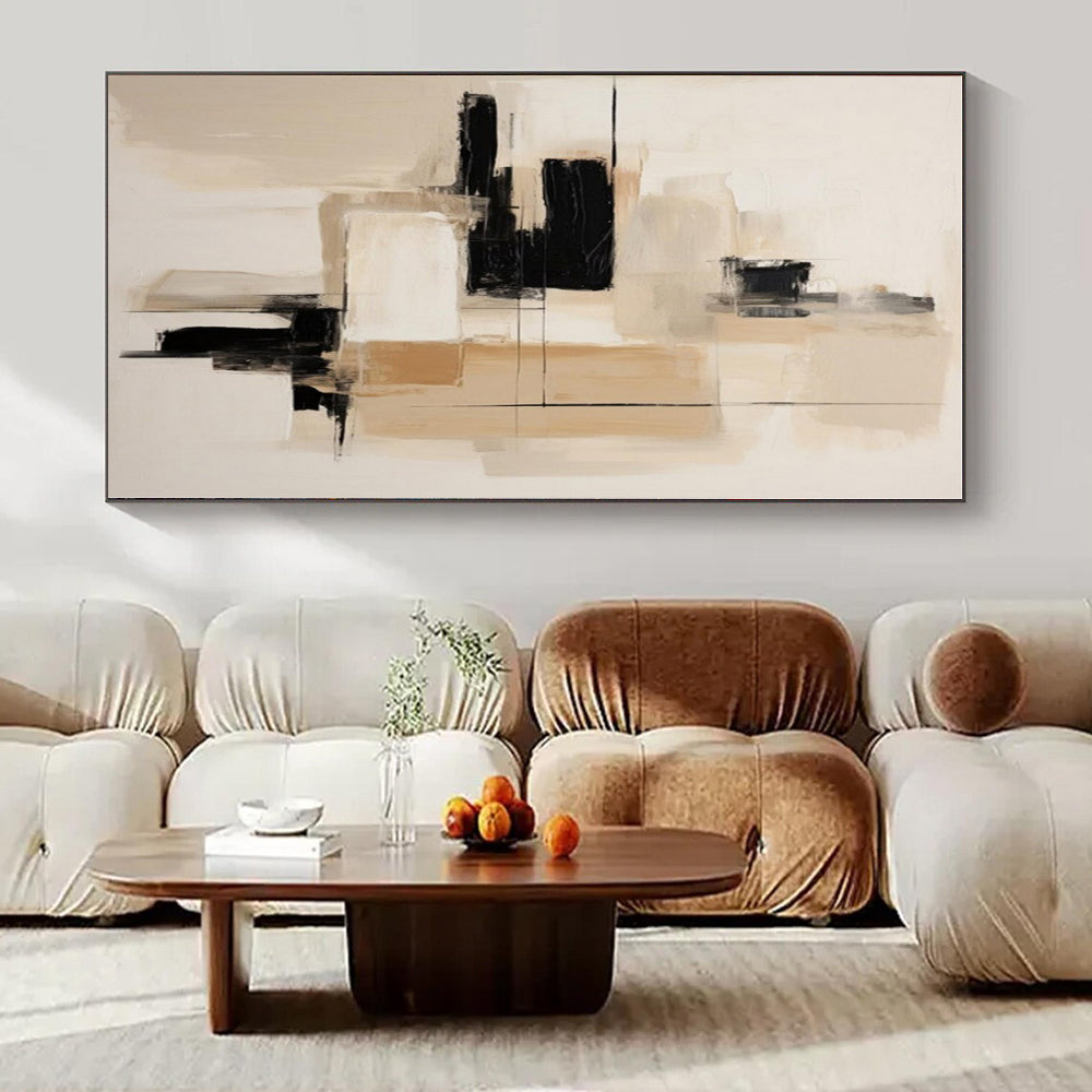 Large-Scale Hand-Painted Contemporary Abstract Mural for Office IT Help Desks