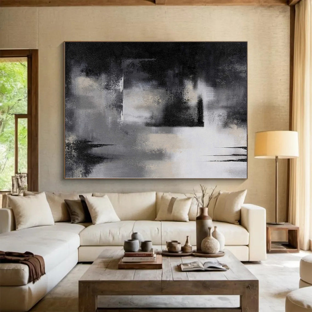 Custom Extra Large Abstract Weave Art - Hand-Painted Acrylic for Textile Design Studios