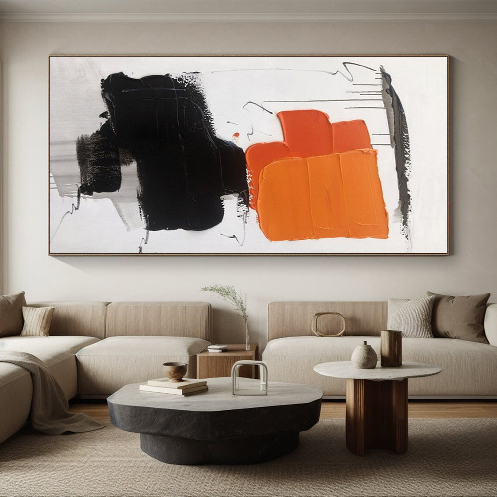 Huge Modern Abstract Art for Basement Home Theater Immersive Design