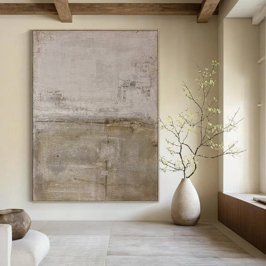 Giant Hand-Painted Contemporary Abstract Painting for Wine Tasting Room Interiors