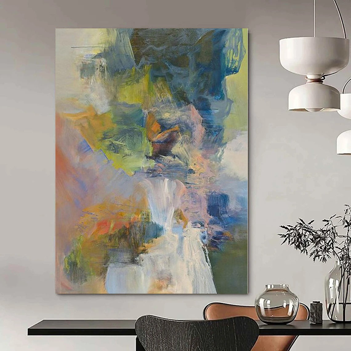 Immense Abstract Canvas for Indoor Pool Areas - Made to Order Acrylic on Canvas