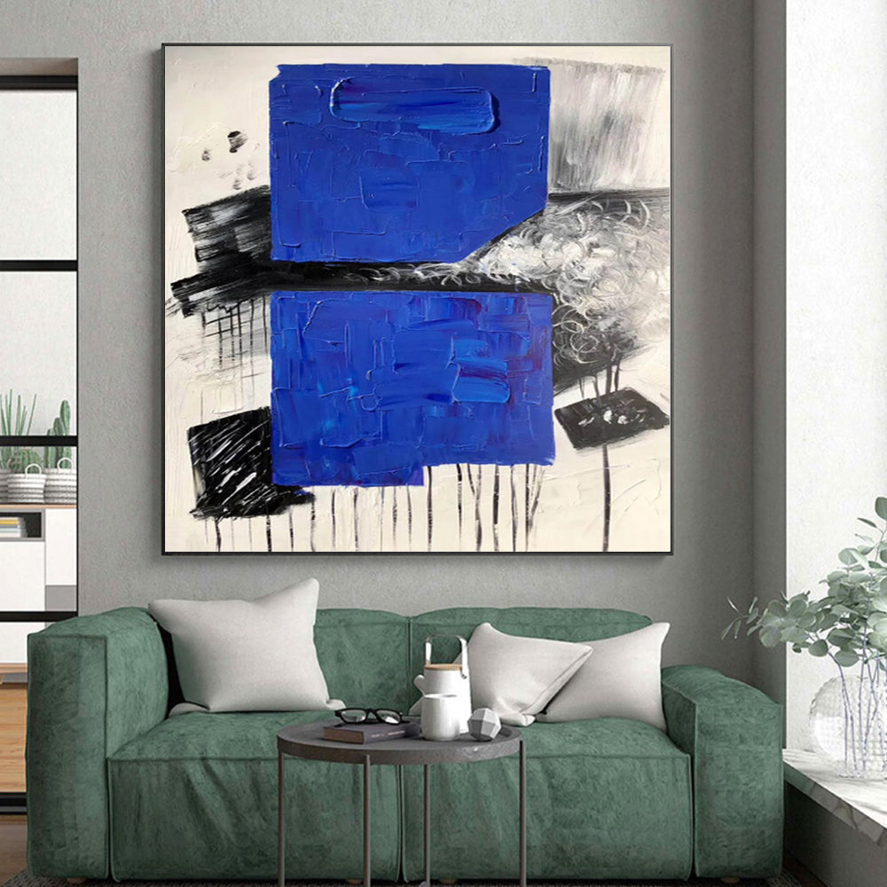 Oversized Custom Abstract Painting for Home Wine Cellar Barrel Racking and Tasting Areas