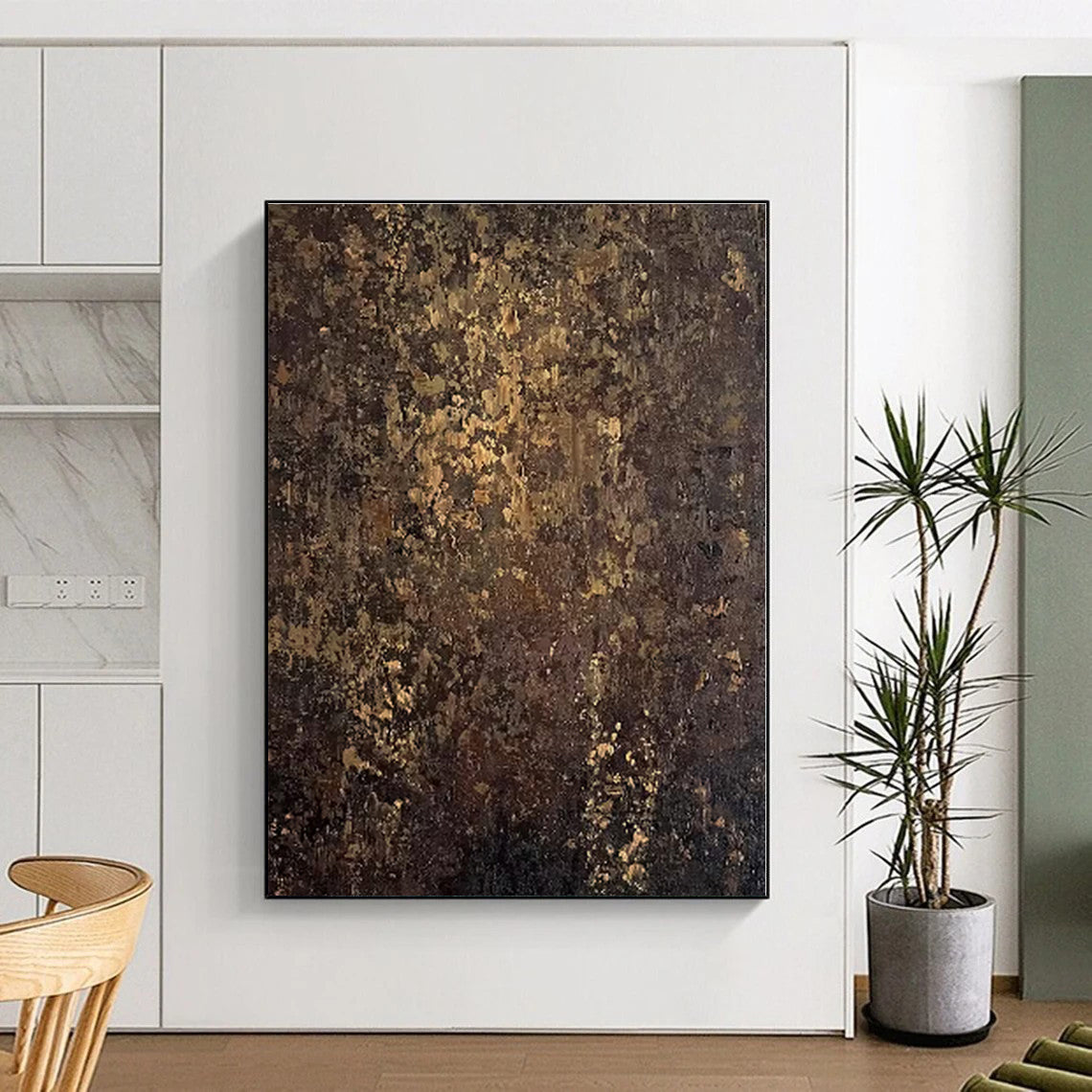 Colossal Custom Abstract Canvas for Greenhouse Potting Area Wall
