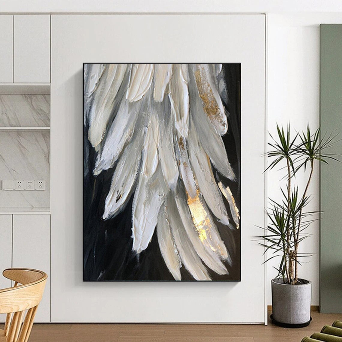 Mammoth Made-to-Order Abstract Canvas for Kitchen Island Feature Wall