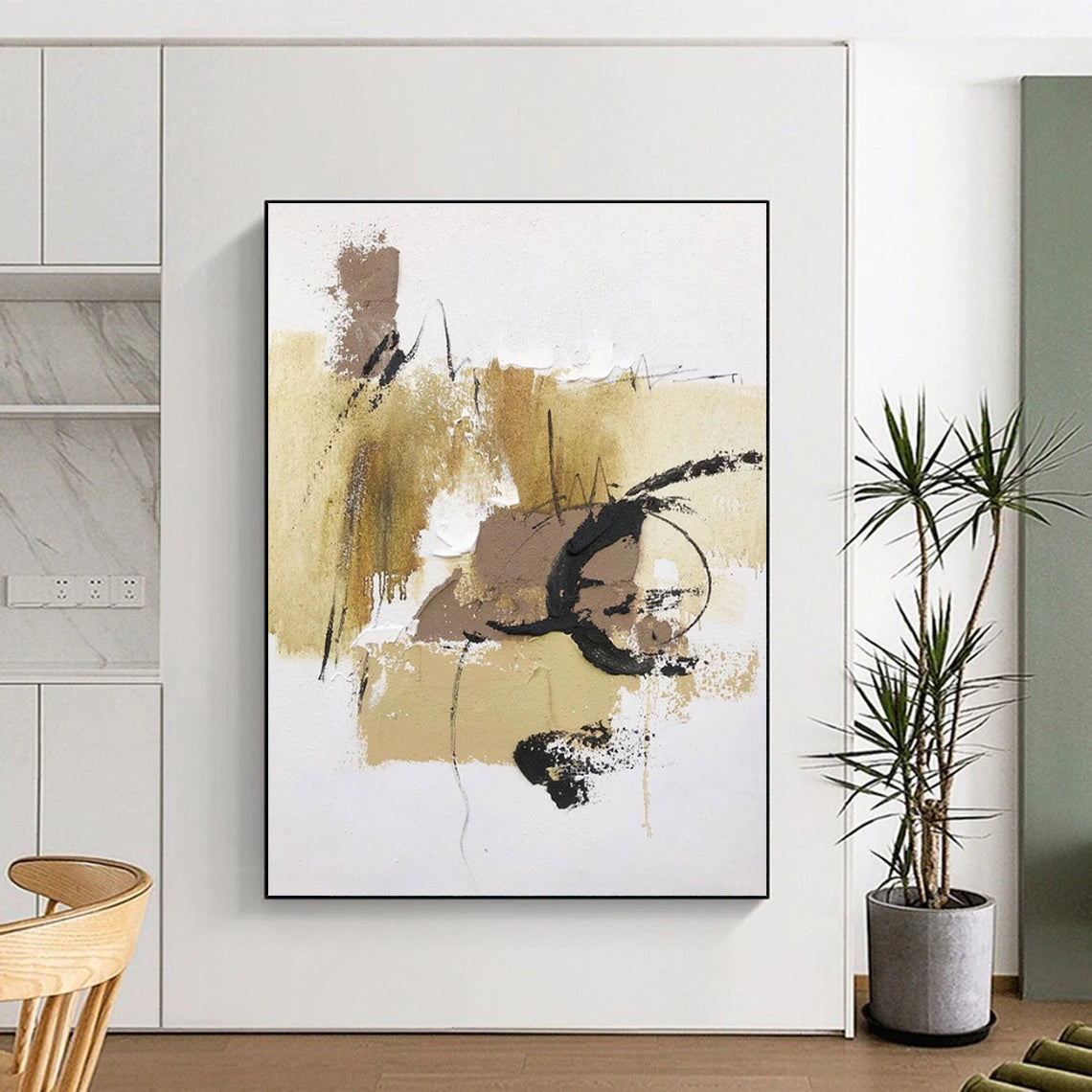 Huge Modern Abstract Painting for Home Gym Motivational Decor