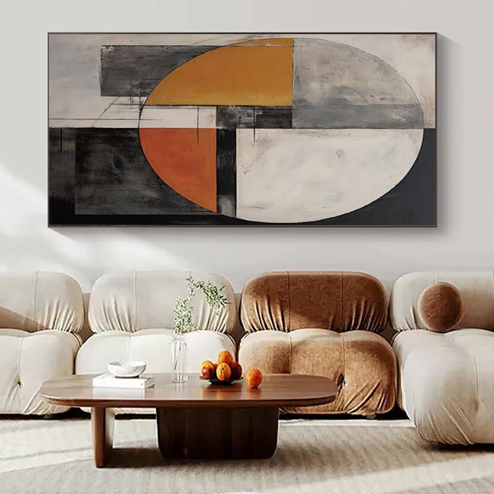 Artistic Stripe Hand-Painted Mural for Dining Room Statement Walls