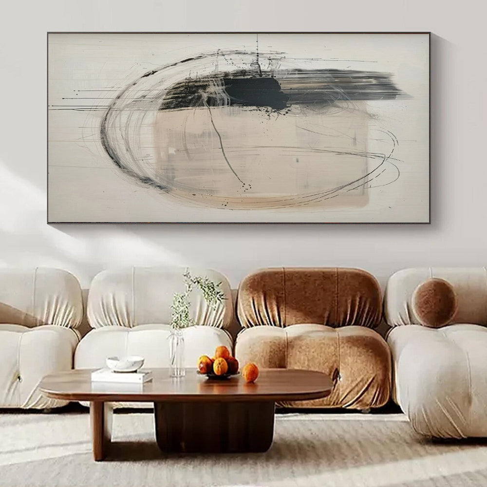 Oversized Hand-Painted Contemporary Abstract Artwork for Art Gallery Feature Walls