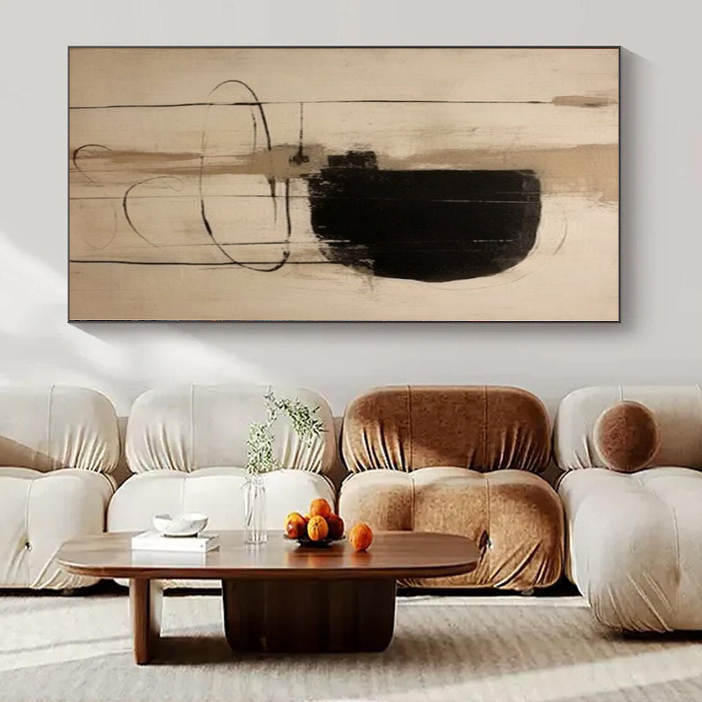 Large Hand-Painted Contemporary Abstract Wall Art for Office Copy Rooms