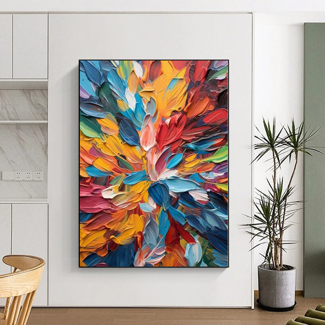 Large Abstract Canvas for Rabbit Hutch Interiors - Custom Acrylic on Linen
