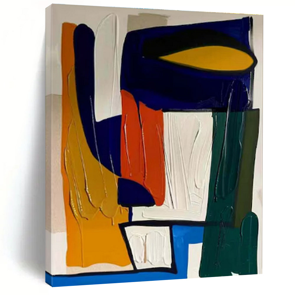 Gigantic Custom Hand-Painted Abstract Painting for Mudroom Pet Feeding Wall LargeART0627
