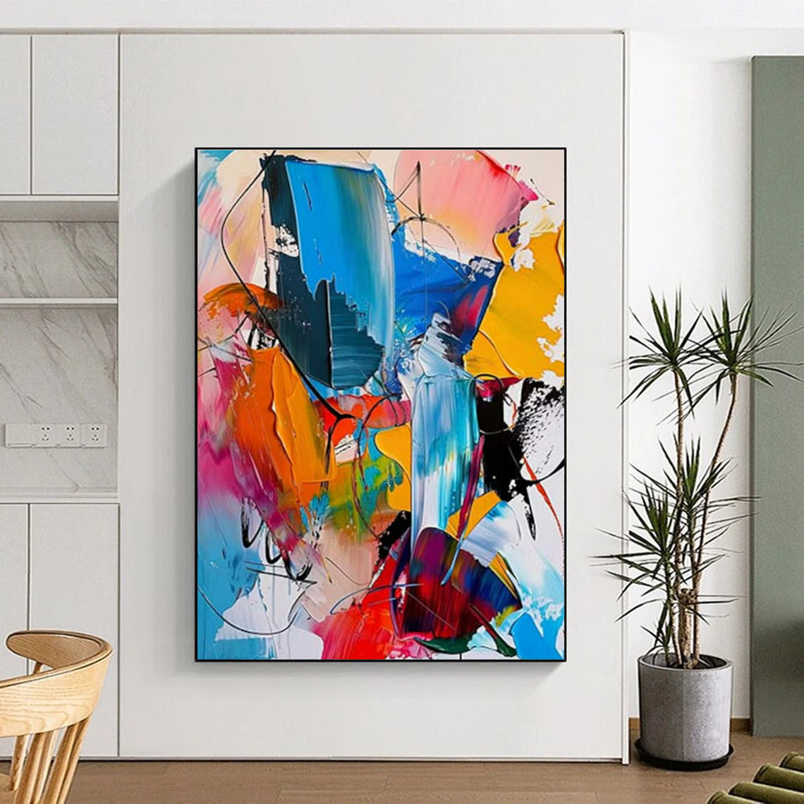 Huge Abstract Painting for Home Craft Room Creative Catalyst LargeART0689