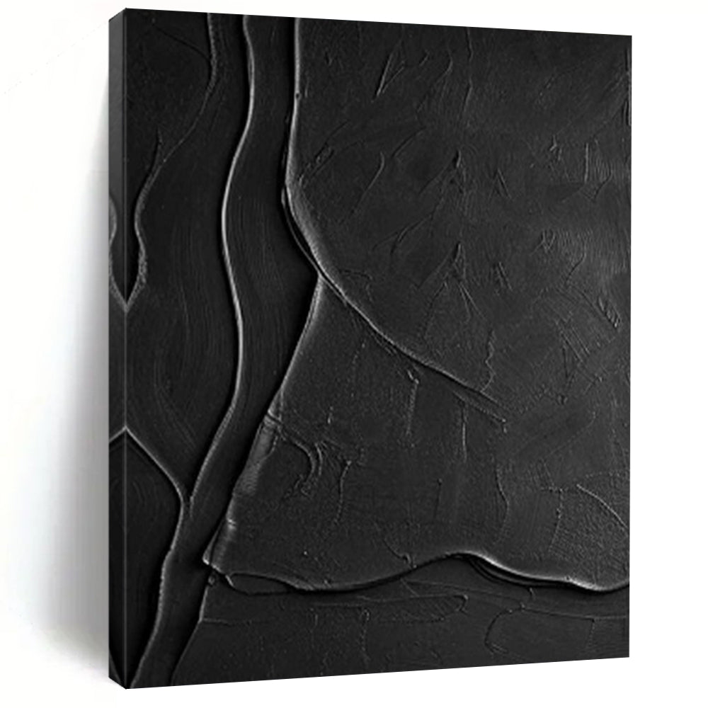 Colossal Hand-Painted Contemporary Abstract Canvas for Family Home Entryways
