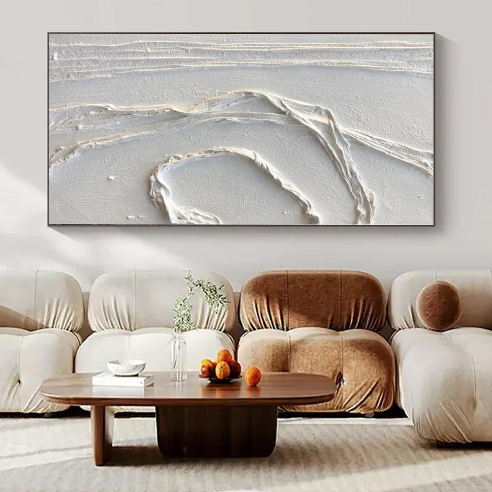 Large-Scale Hand-Painted Abstract Canvas for Living Room and Bar
