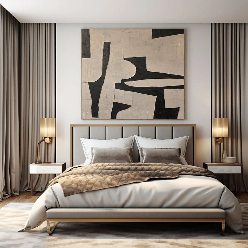 Colossal Hand-Painted Contemporary Abstract Painting for Music Concert Venue Backdrops