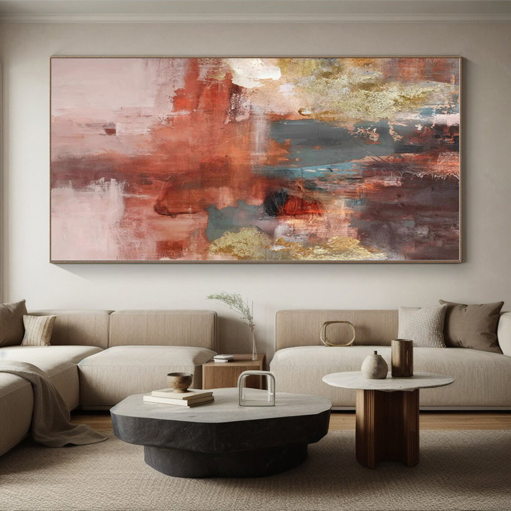 Made-to-Order Large Hand-Painted Abstract Painting for Hallway Passage Wall LargeART0583