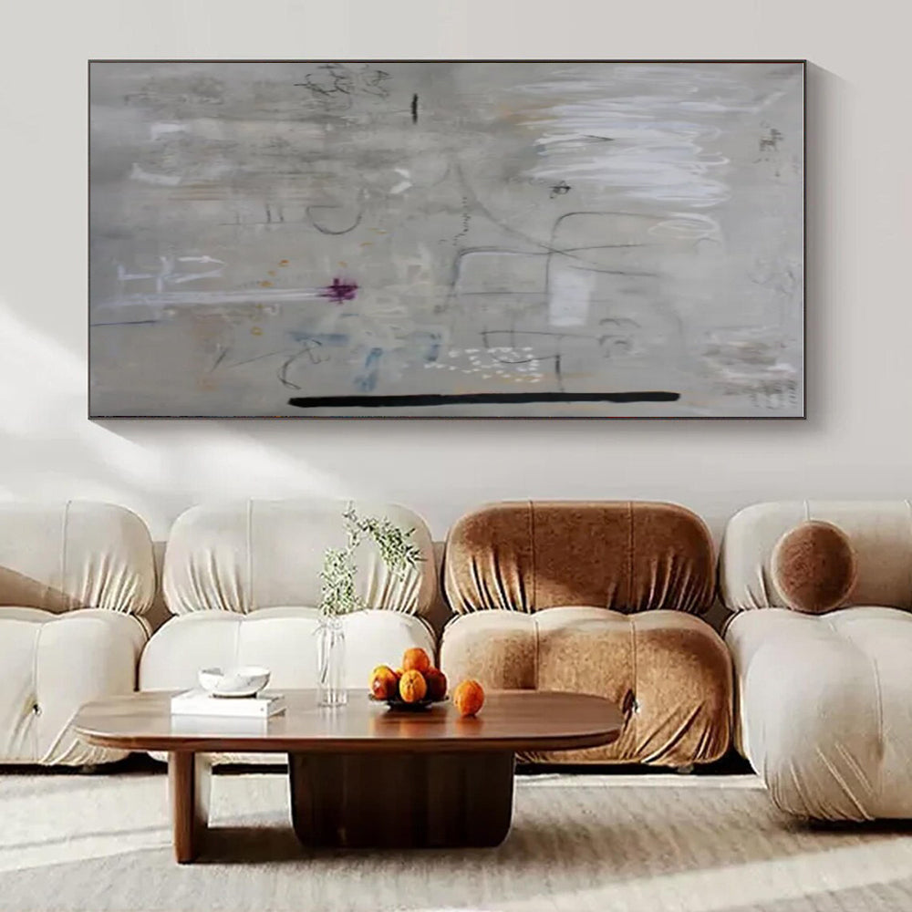 Hand-Painted Personalized Abstract Mural for Living Room & Office