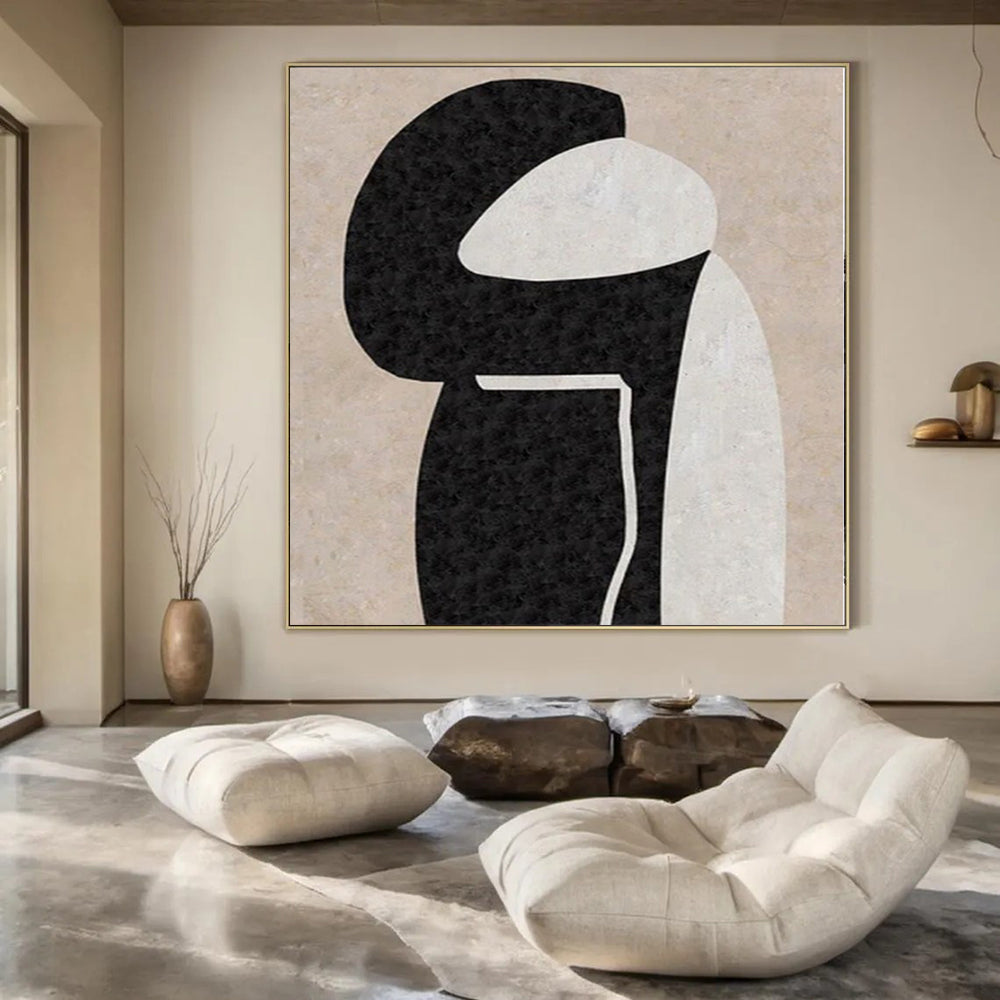 Huge Hand-Painted Contemporary Abstract Painting for Living Room Above Entryways