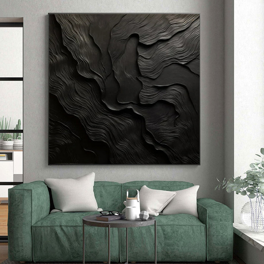 Monumental Contemporary Abstract Canvas for Home Music Studio Creative Backdrop