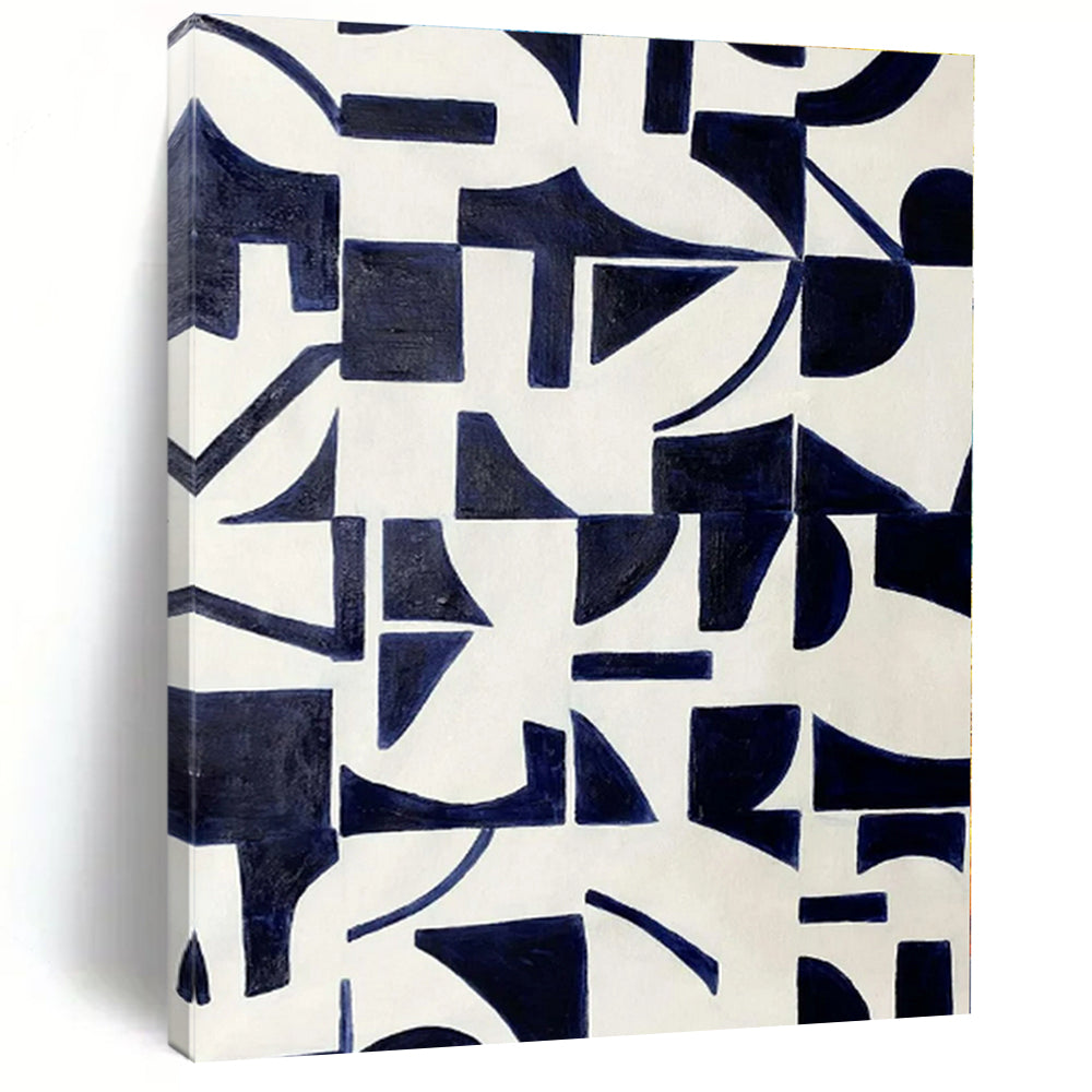 Custom Hand-Painted Abstract Canvas for Bedroom and Office