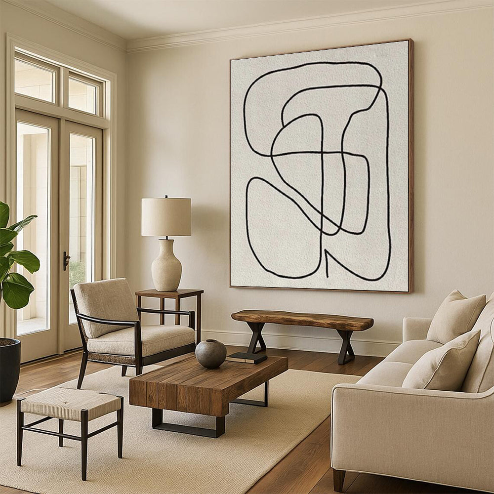 Large Custom Abstract Painting for Guest Room Welcoming Decor LargeART0682