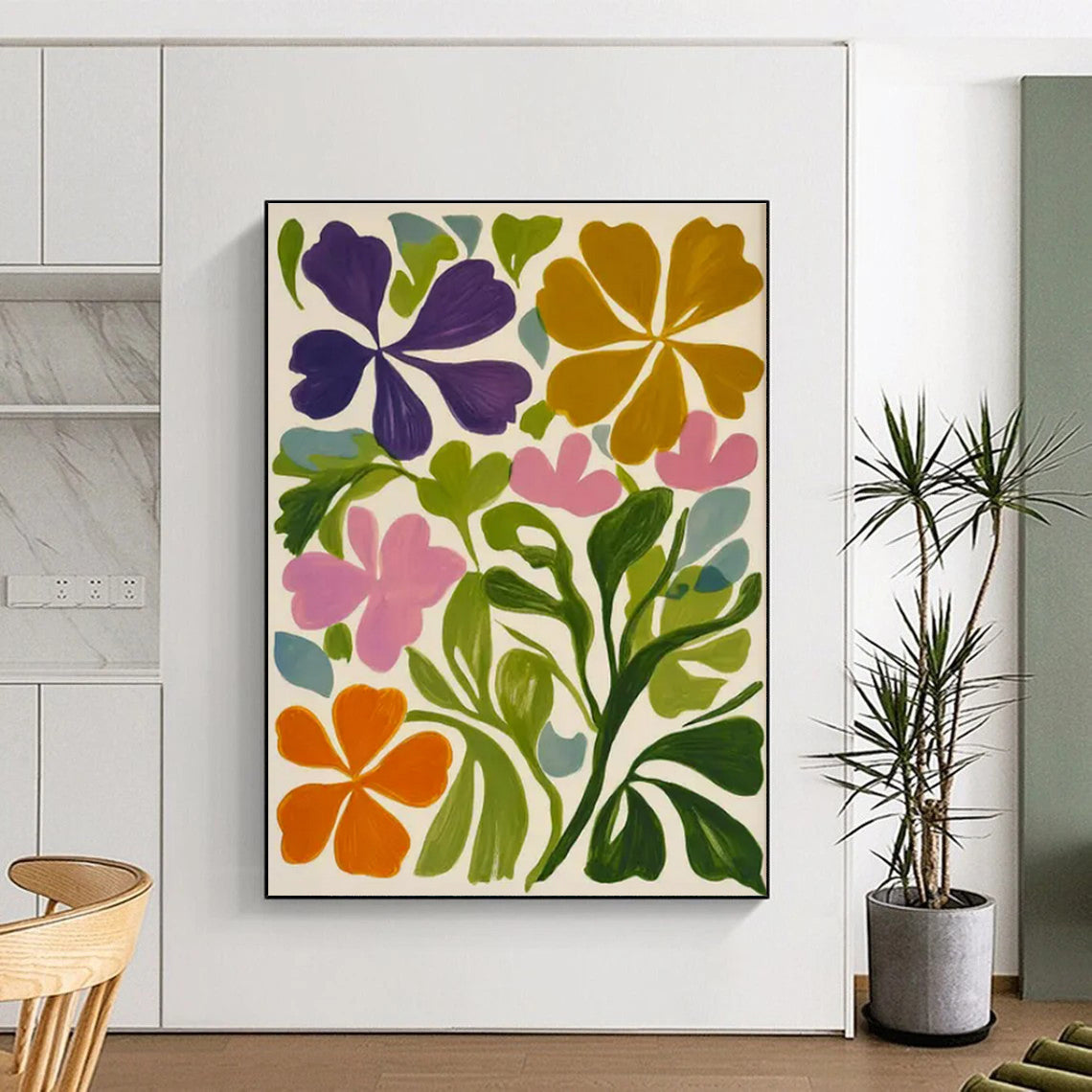 Large Modern Abstract Artwork for Library Reading Zones