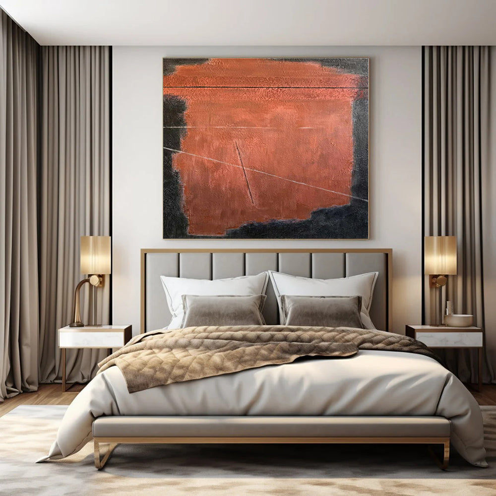 Hand-Painted Personalized Abstract Canvas for Office Finance Teams