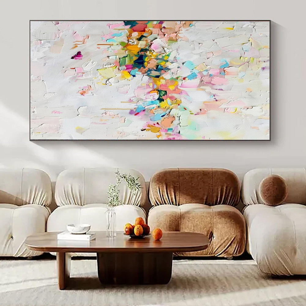 Oversized Hand-Painted Modern Abstract Painting for Trendy Bar VIP Lounges