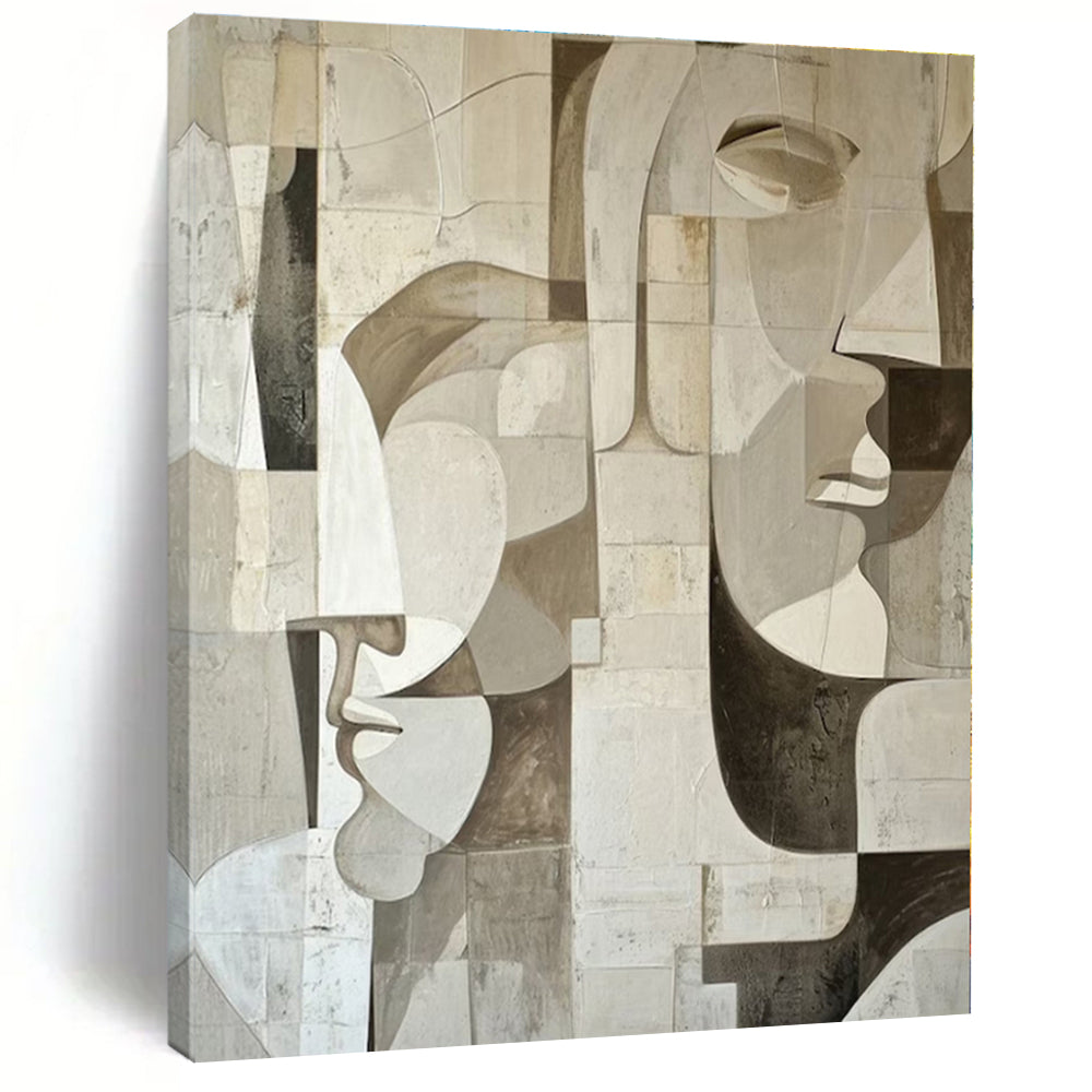 Oversized Custom Hand-Painted Abstract Canvas for Bar & Entryway