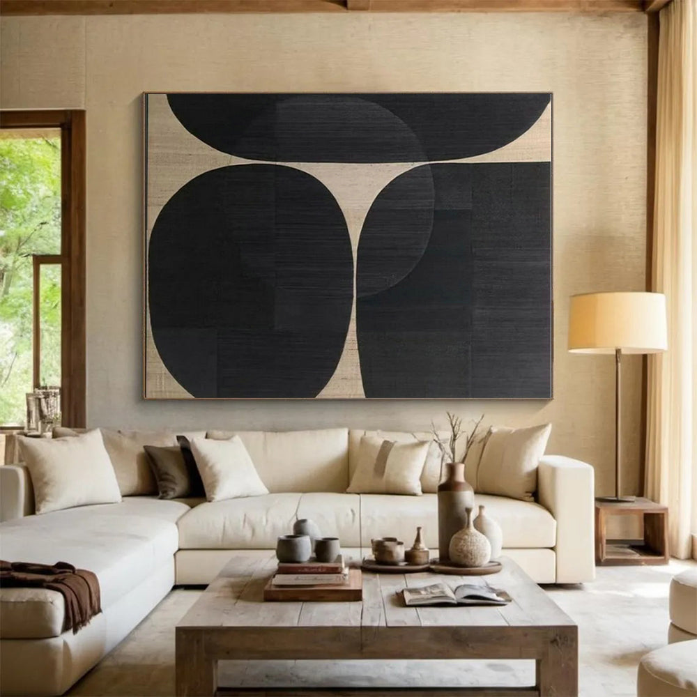 Custom Oversized Hand-Painted Abstract Canvas for Attic Living Space Feature Wall LargeART0595