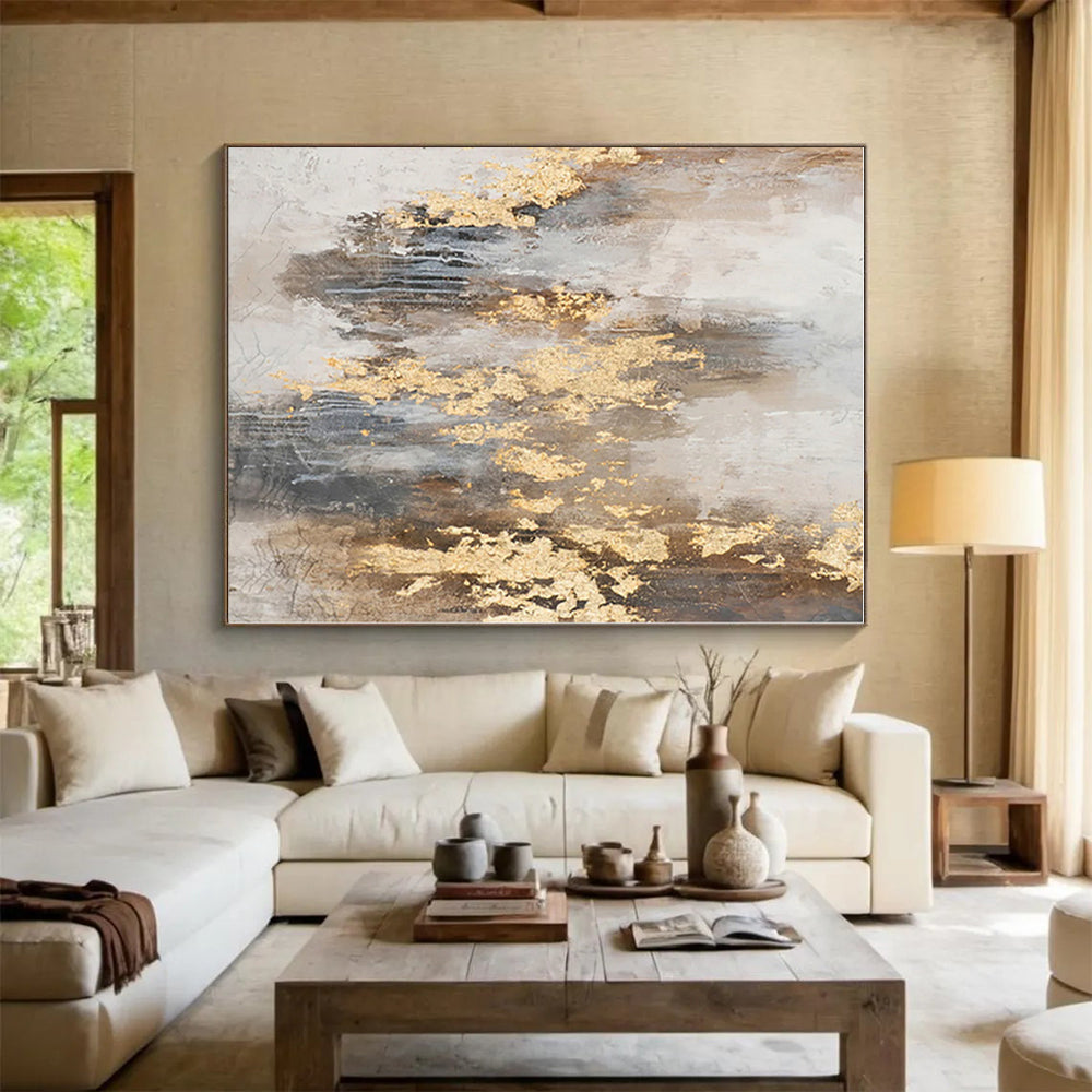 Oversized Custom Hand-Painted Abstract Art for Home Office Focal Wall LargeART0576