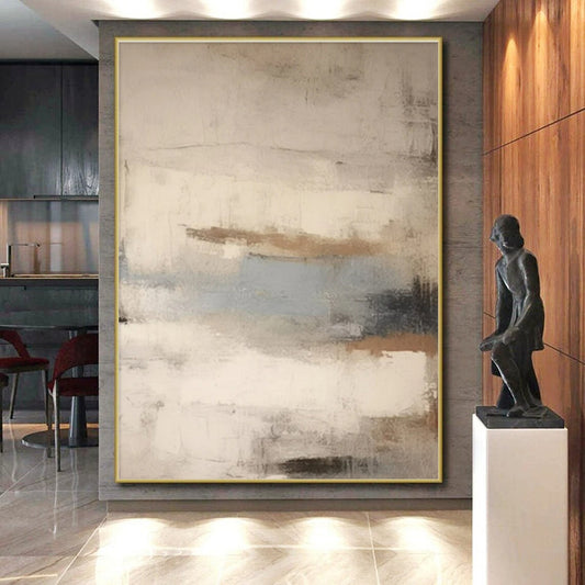 Large-Scale Abstract Canvas for Walk-in Closet Display Wall