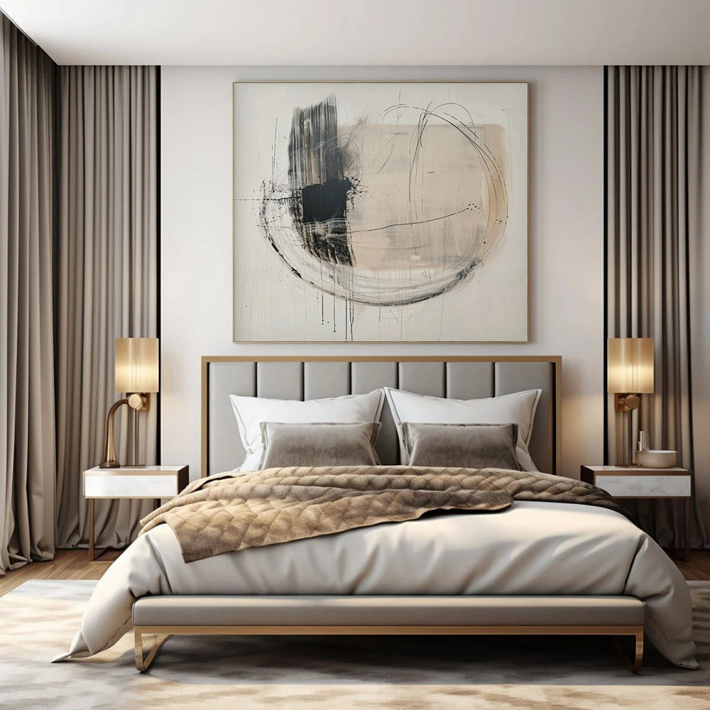 Oversized Hand-Painted Contemporary Abstract Artwork for Art Gallery Feature Walls