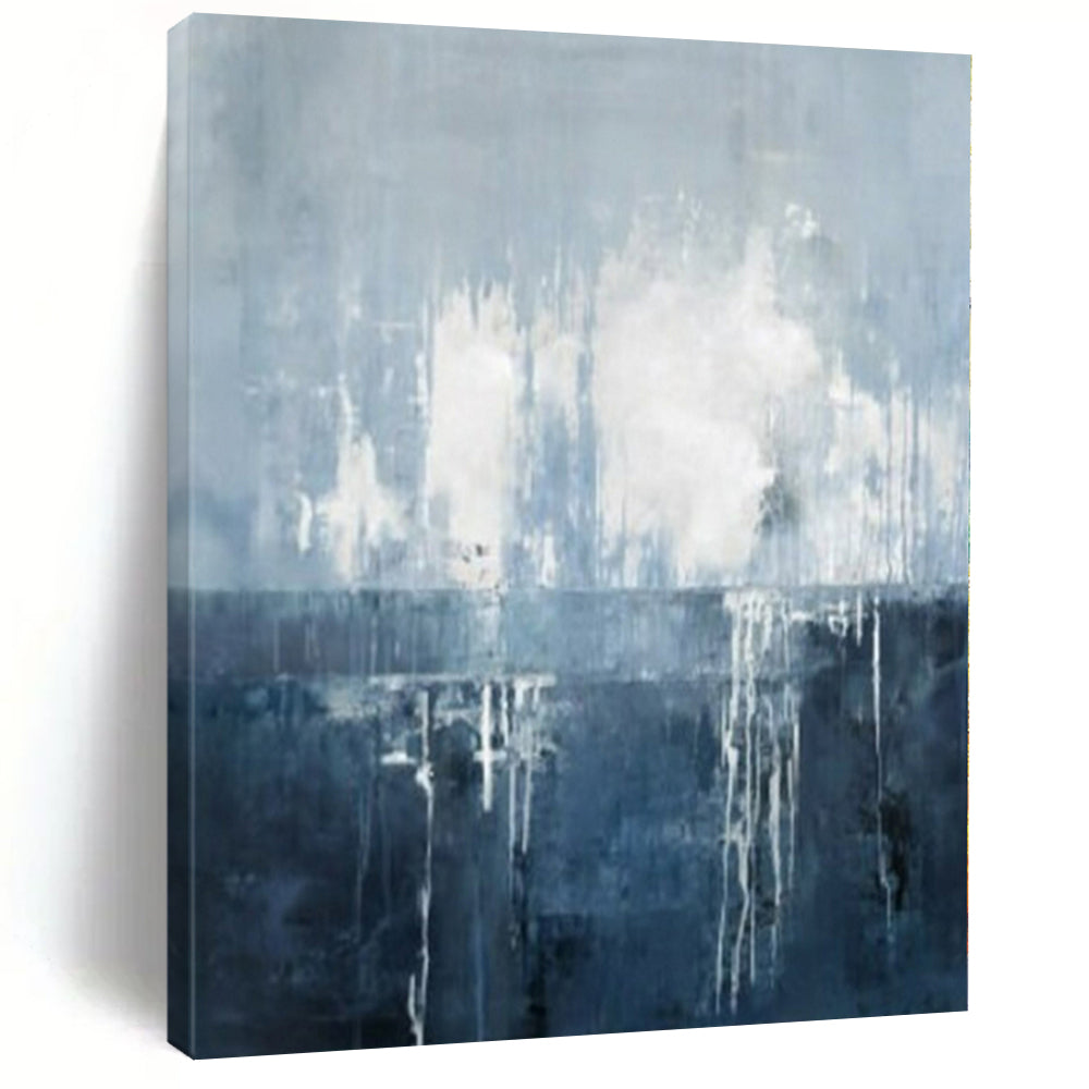 Gigantic Hand-Painted Modern Abstract Fireplace Mantel Centerpiece