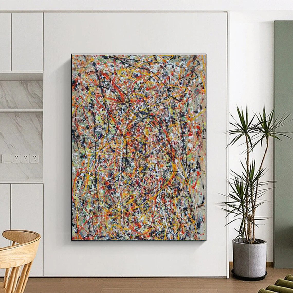 Giant Abstract Art for Bathroom Vanity Mirror Wall