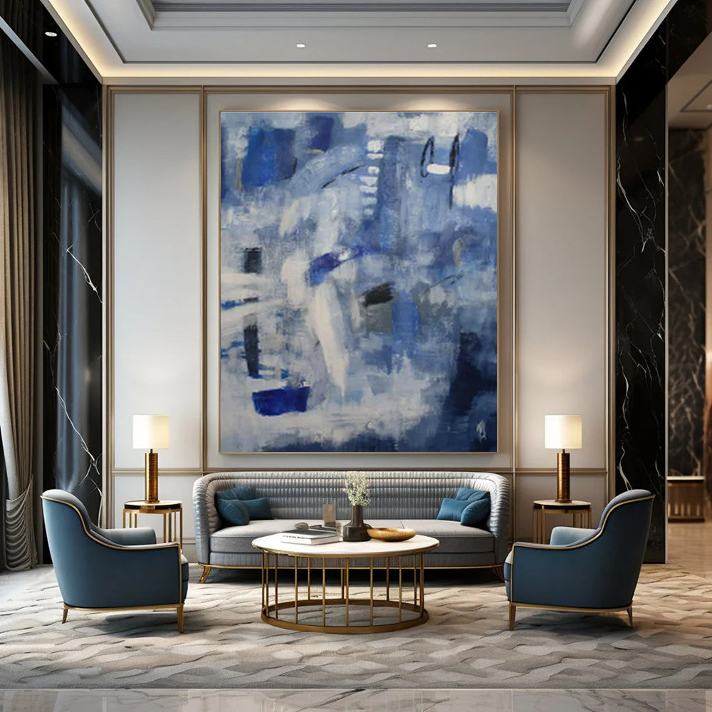 Hand-Painted Bespoke Abstract Art for Bedroom & Hotel Spa Areas