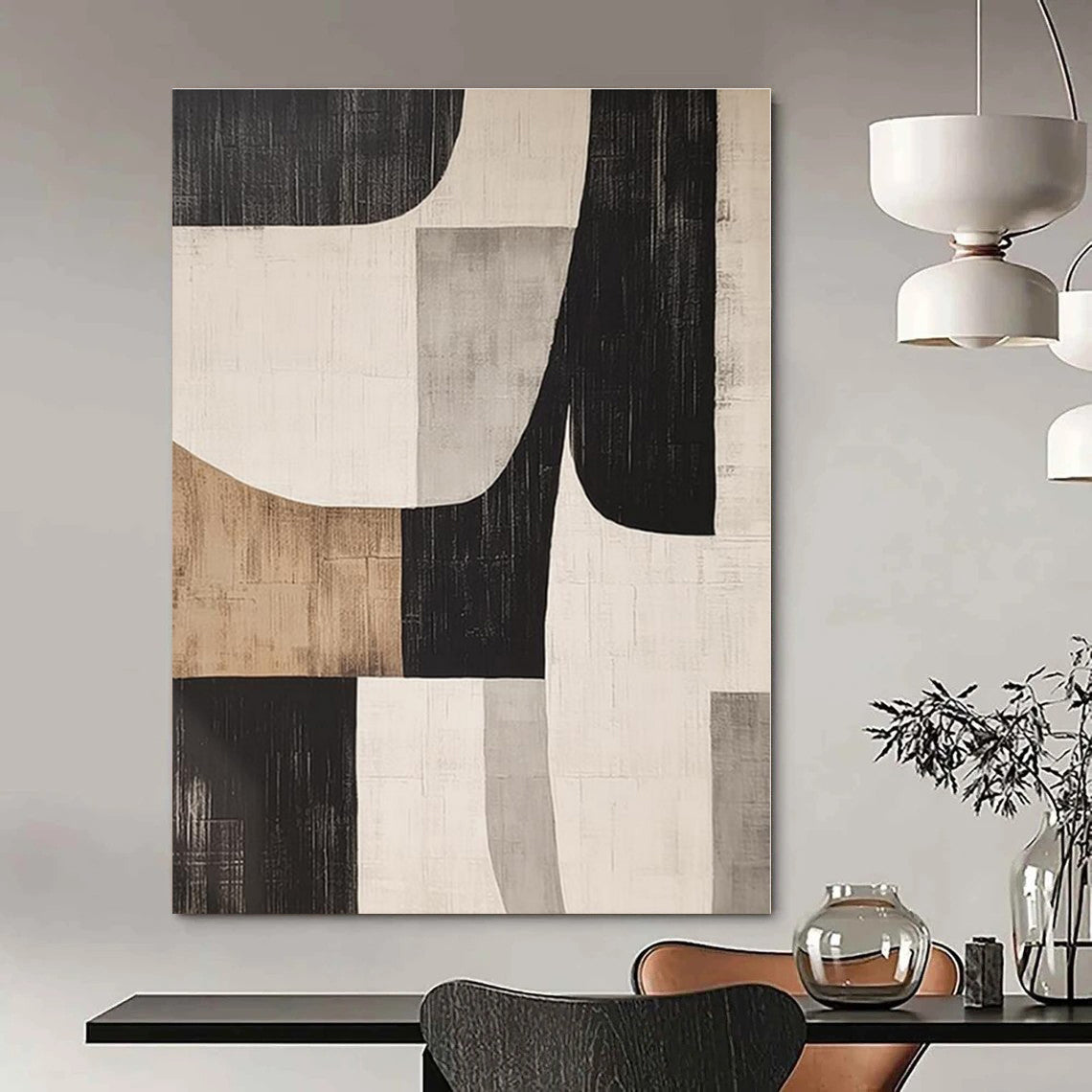 Hand-Painted Personalized Abstract Art for Bar and Bedroom