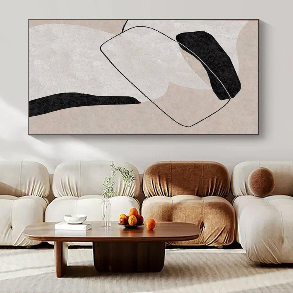 Large Hand-Painted Contemporary Abstract Wall Art for Living Room Coffee Table Vignettes