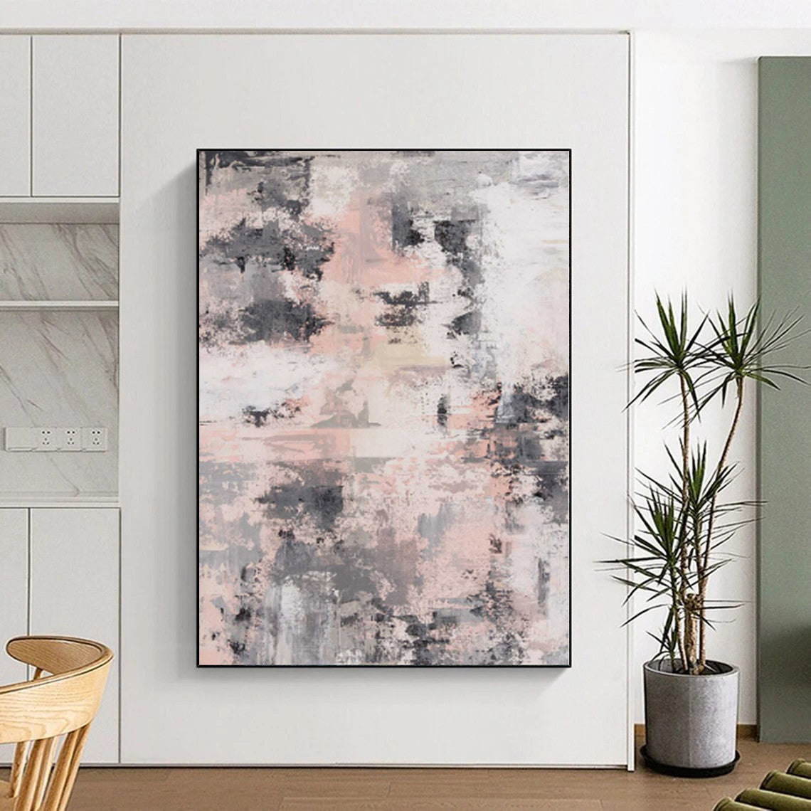 Large Abstract Stripe Painting - Commissioned Oil on Canvas for Fashion Boutique Displays