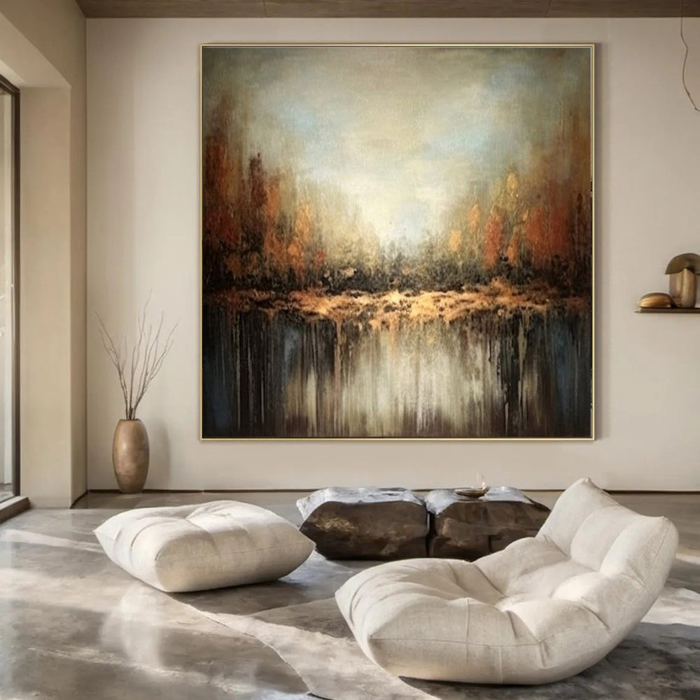 Giant Hand-Painted Contemporary Abstract Art for Villa Home Gyms